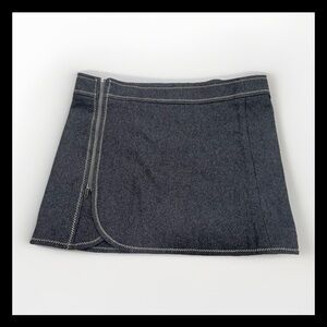 Purnell Work Wear Mini Skirt Women 10/30 Woolies Wrapper Delight Zip Gray